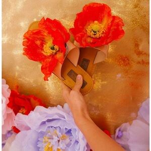 Judith Marsh Island Flower Sandal-Orange